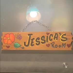 Jessica’s Room- Bedroom door sign